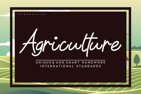Agriculture: The Elegant Script Handwritten Font for Modern Branding