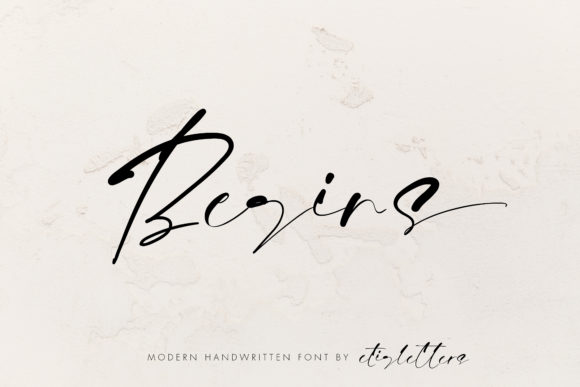 Begins Typeface: Elegant Script Fonts for Handmade Branding