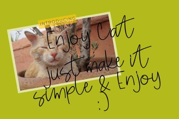 Enjoy Cat: The Relaxed Handwritten Font for Engaging Social Campaigns