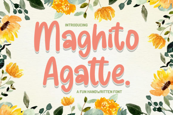 Maghito Agatte: A Handwritten Font for Creative Craft Projects