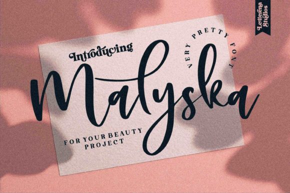 Malyska: A Romantic Script Handwritten Font for Boutique Branding