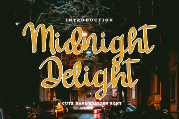 Midnight Delight: A Script Handwritten Font for Elegant Editorial Design