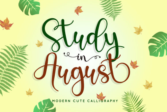 Study in August: The Elegant Handwritten Font for Editorial Design
